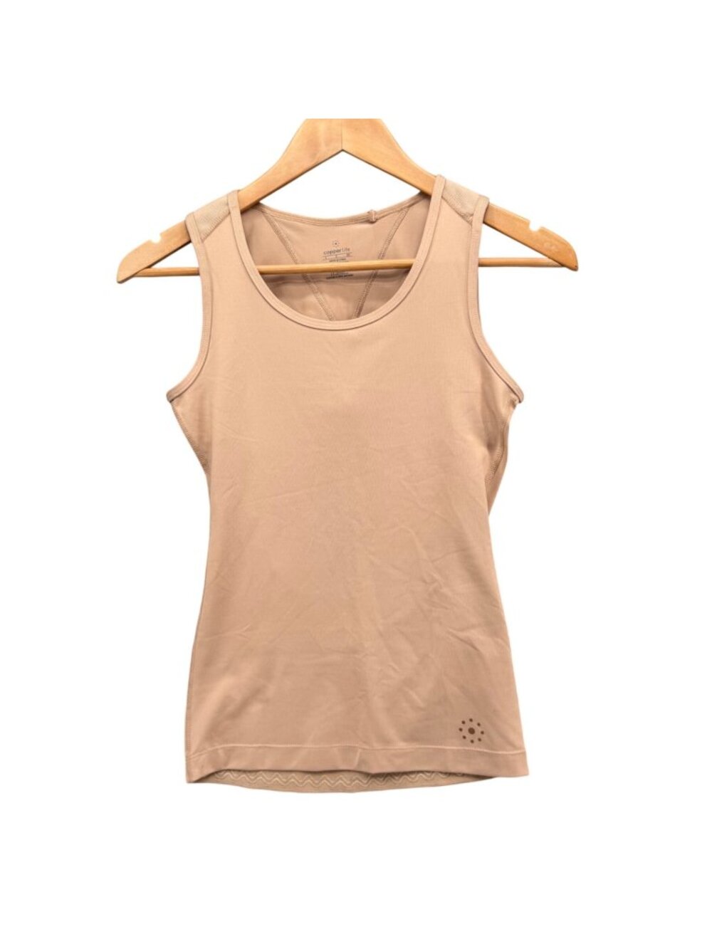 Copper Life Shoulder Support Tank Top Womens Tan Copper Zinc Infused Size S